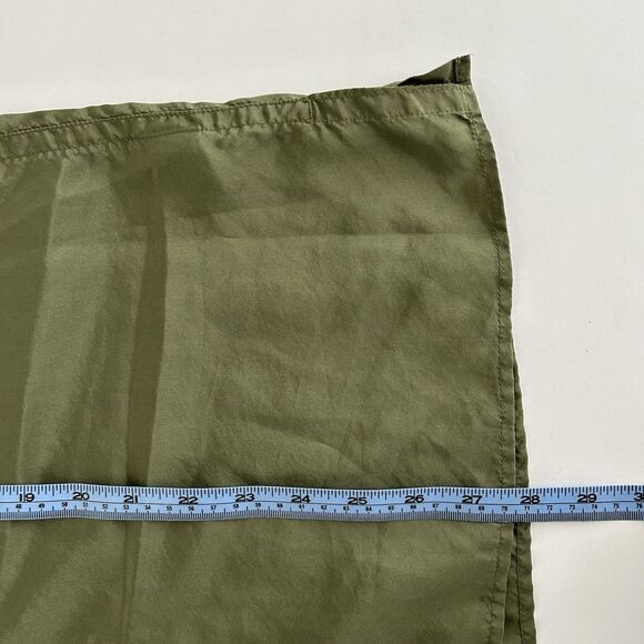 NWT Banana Republic Silk Top Womens Size L Green Long Utility Blouse Career - Picture 10 of 13